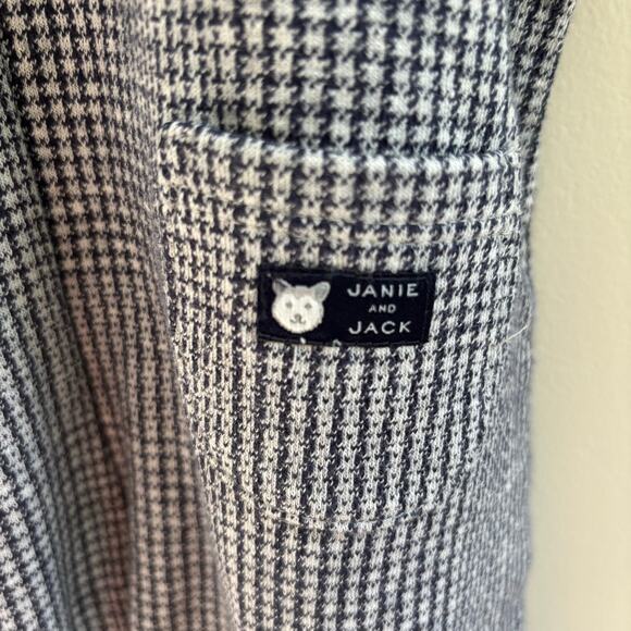 Janie and Jack Houndstooth Cotton Blend Overalls Size 12-18 months - Picture 5 of 6